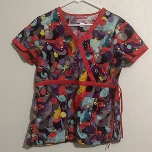 Woman’s scrub top.